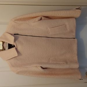 Banana republic wool moto jacket Brand new small petite pale pink blush